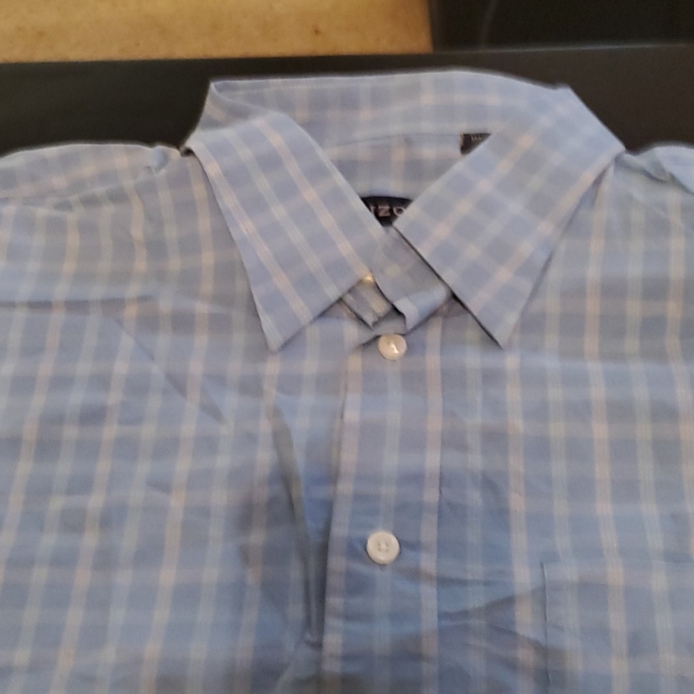 Izod blue button up shirt